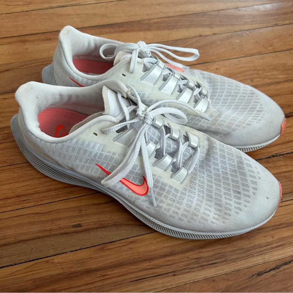 Nike White and Pink Athletic Shoes